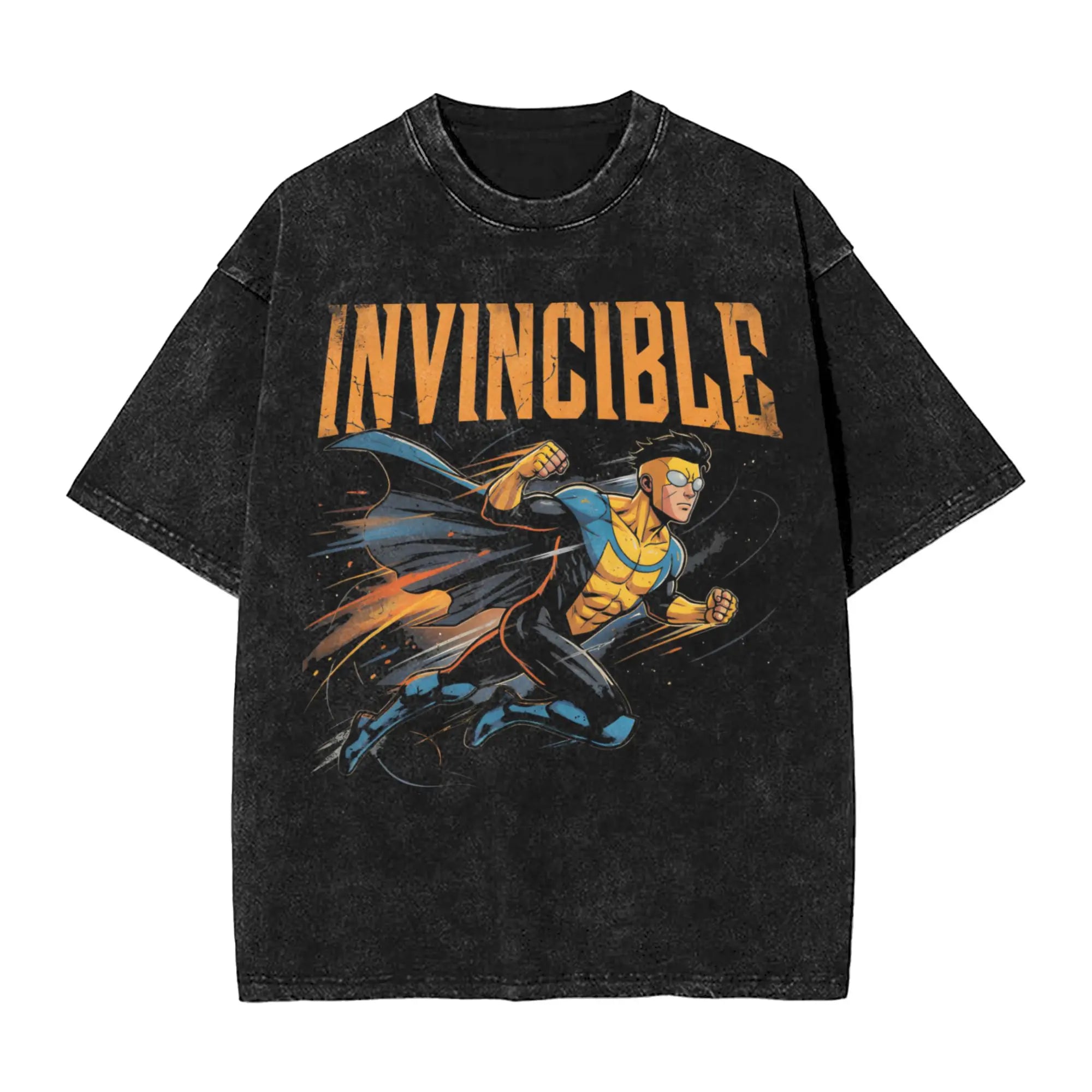 Battle Beast Invincible Comic T Shirt Hip Hop Washed Cotton Oversize T-Shirts Vintage Men Women Streetwear Printed Tee Shirt