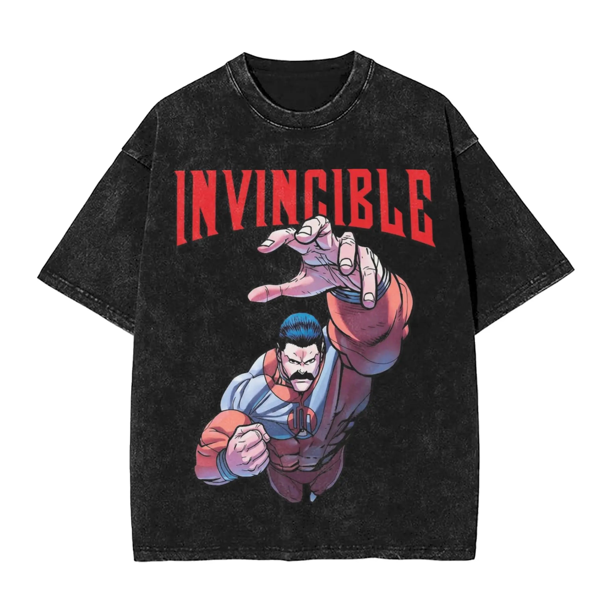 Battle Beast Invincible Comic T Shirt Hip Hop Washed Cotton Oversize T-Shirts Vintage Men Women Streetwear Printed Tee Shirt