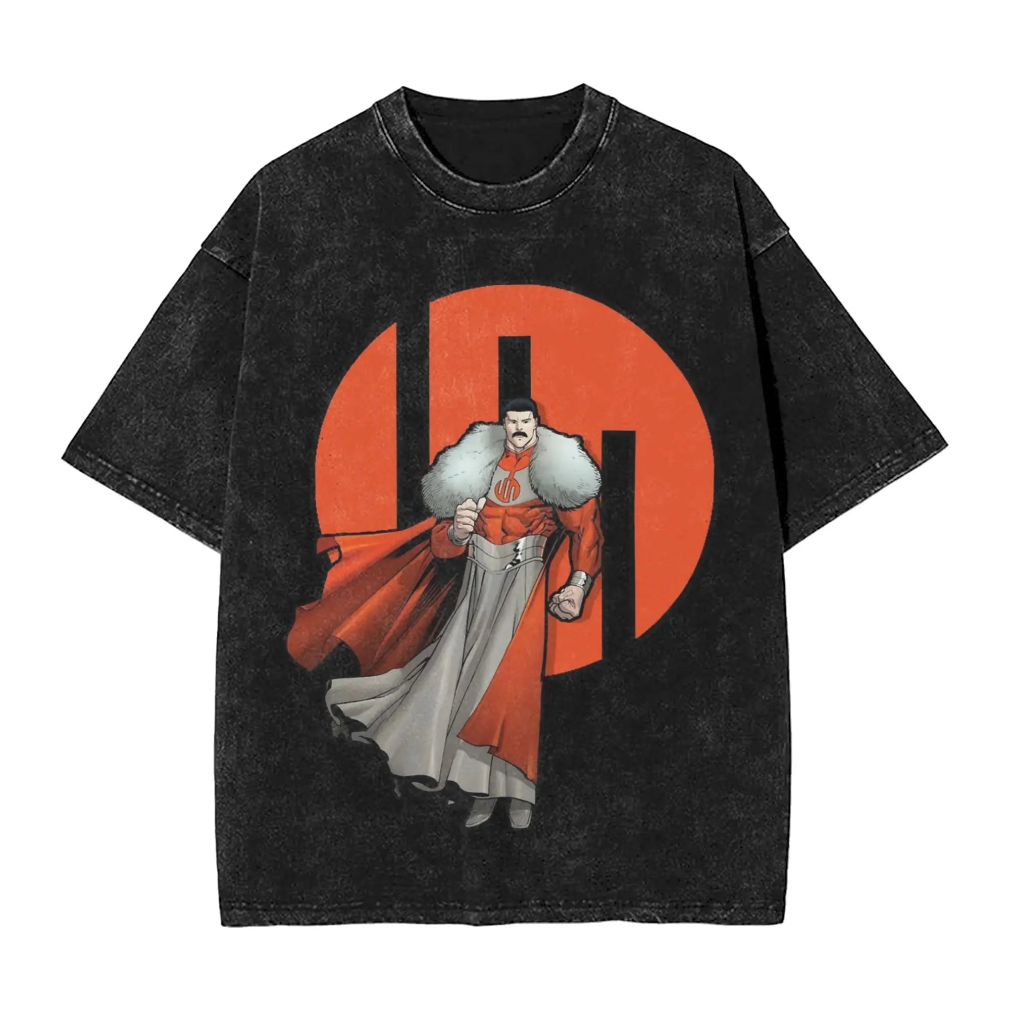 Battle Beast Invincible Comic T Shirt Hip Hop Washed Cotton Oversize T-Shirts Vintage Men Women Streetwear Printed Tee Shirt