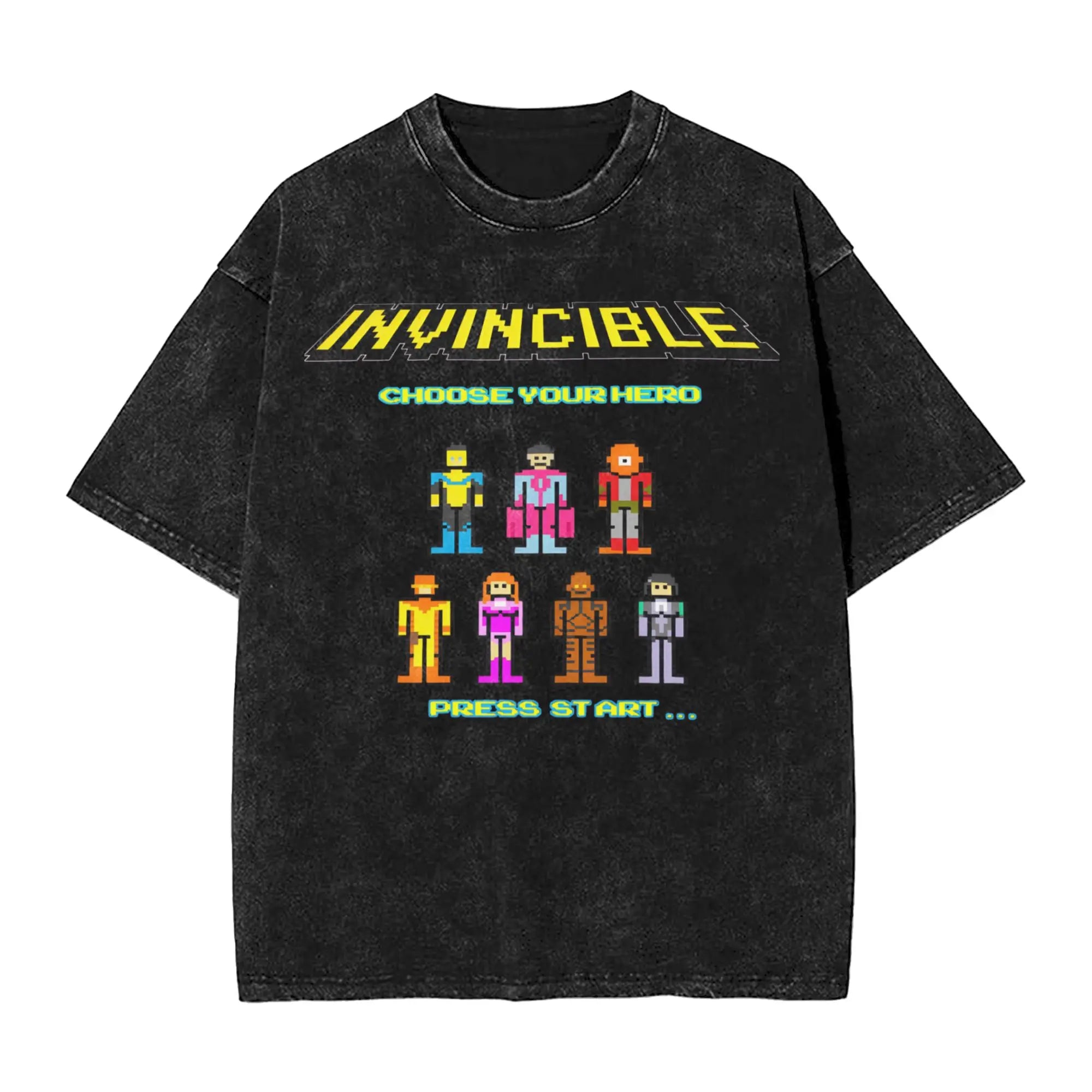 Battle Beast Invincible Comic T Shirt Hip Hop Washed Cotton Oversize T-Shirts Vintage Men Women Streetwear Printed Tee Shirt