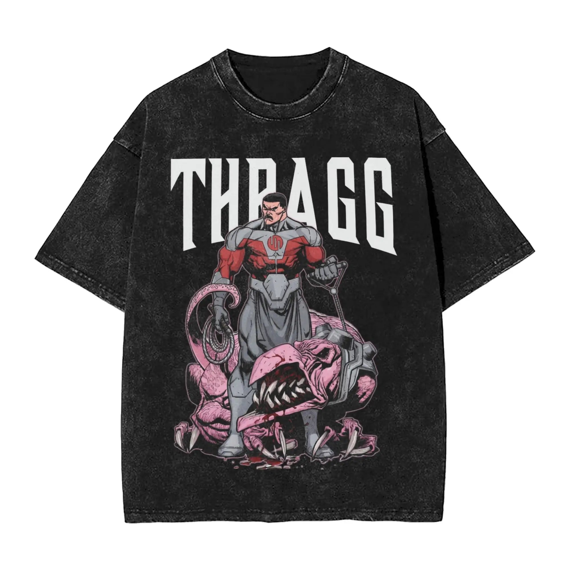 Battle Beast Invincible Comic T Shirt Hip Hop Washed Cotton Oversize T-Shirts Vintage Men Women Streetwear Printed Tee Shirt