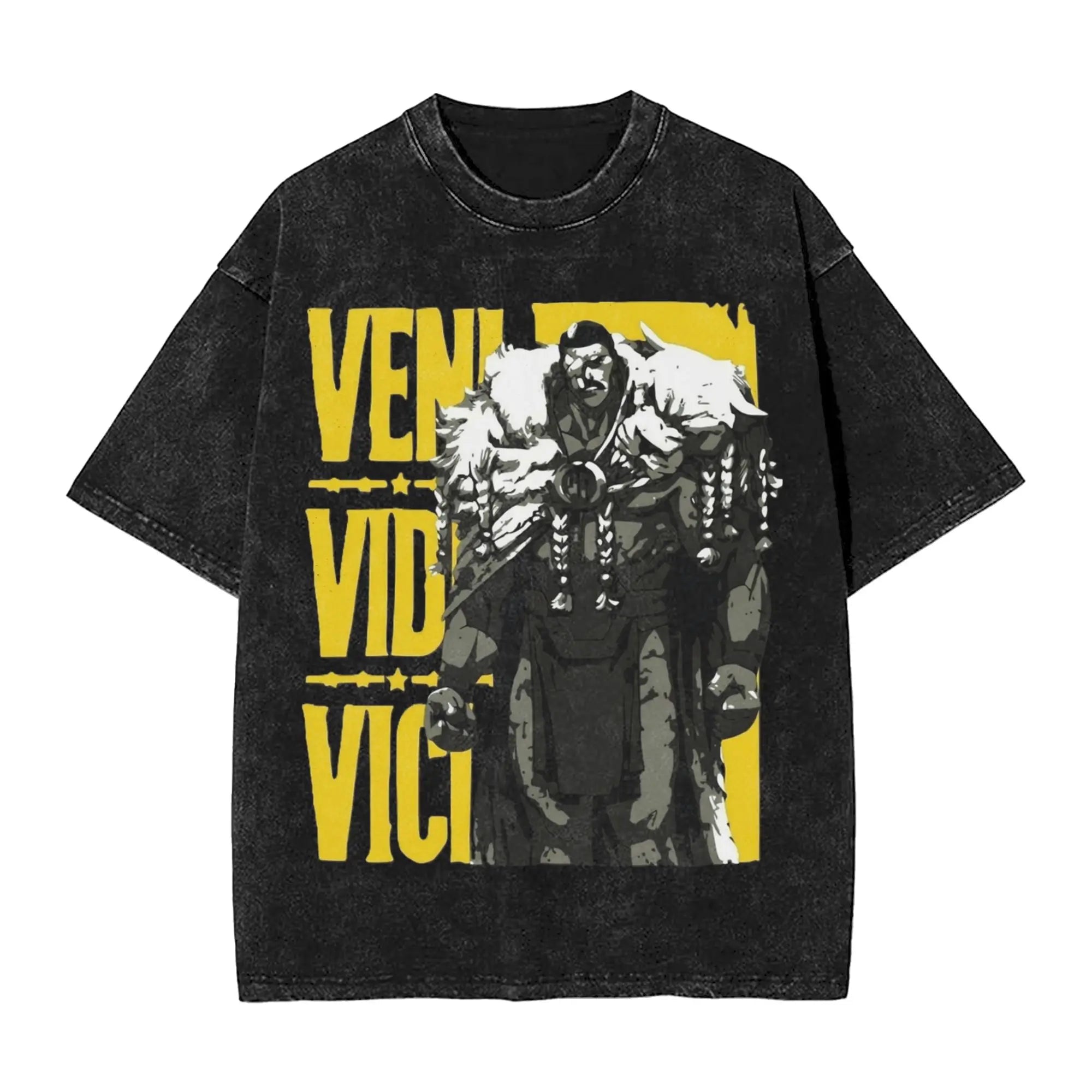 Battle Beast Invincible Comic T Shirt Hip Hop Washed Cotton Oversize T-Shirts Vintage Men Women Streetwear Printed Tee Shirt